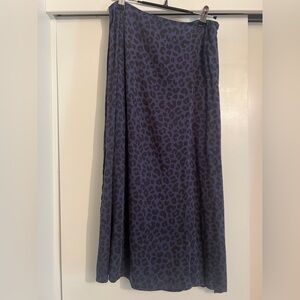 Marine Layer Ryan Slip Skirt Blue Cheetah